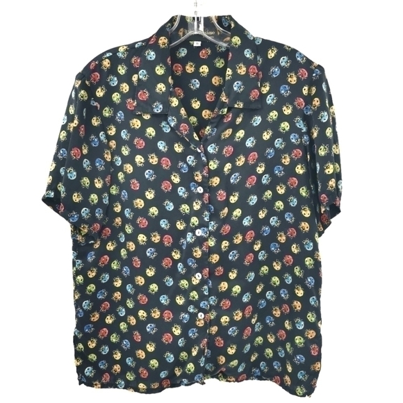 Elegantissimo Firenze Women's S Silk Ladybug Top - Picture 1 of 11
